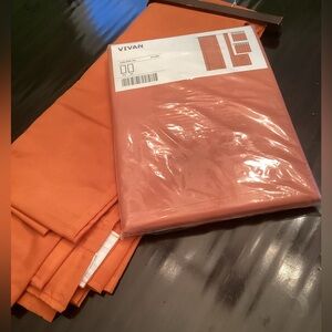 Ikea orange drapes